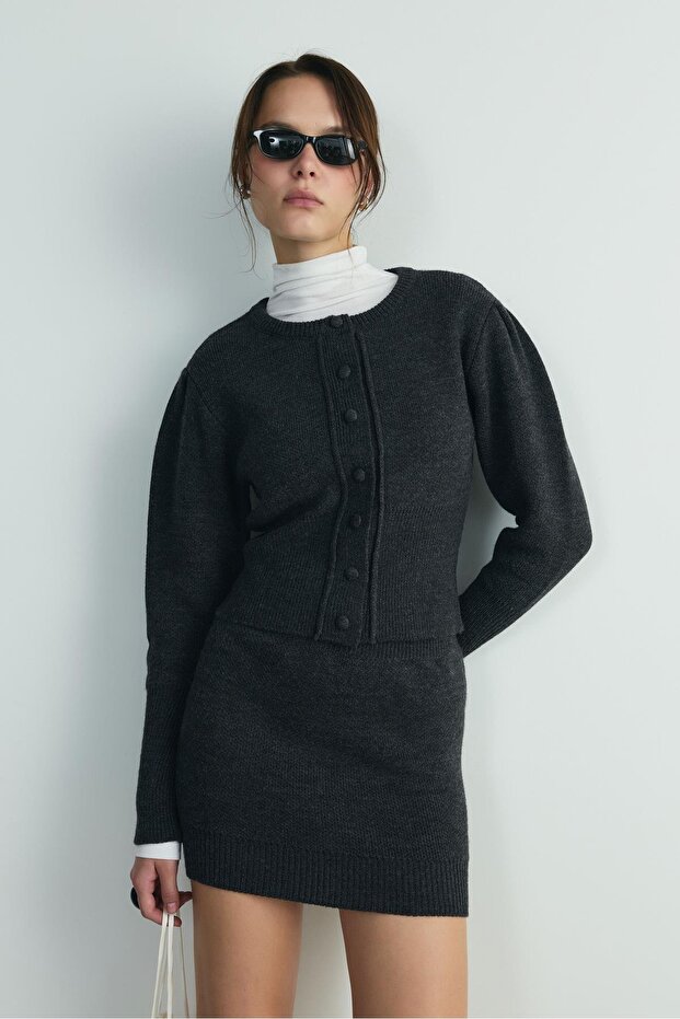 Füme Lucy Triko Mini Etek - 6