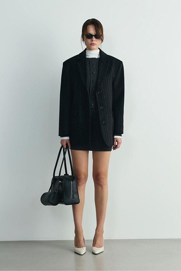 Füme Lucy Triko Mini Etek - 5