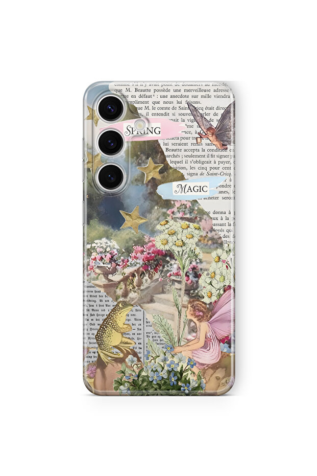 Samsung Galaxy A14 Compatible Spring Magic Patterned Transparent Phone Case - 1