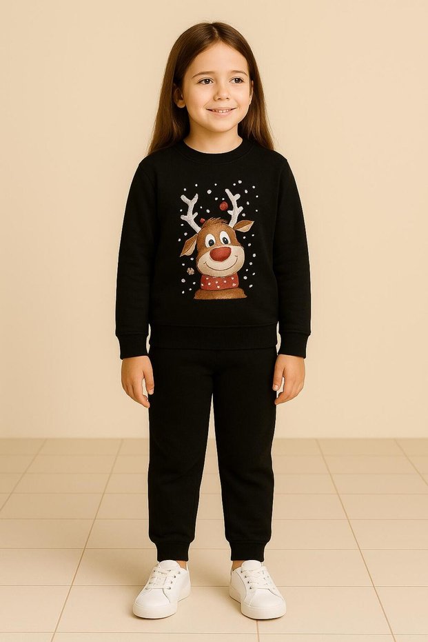 Special for Loving Little Ones, Girl's Deer B Printed Reflects the Warmth and Energy of Winter