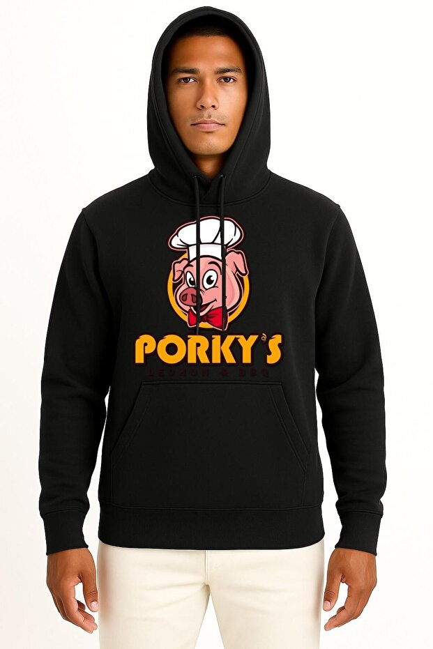 Hooded Porky's Lechon Barbecue Pork Breast Design Unisex Sweatshirt