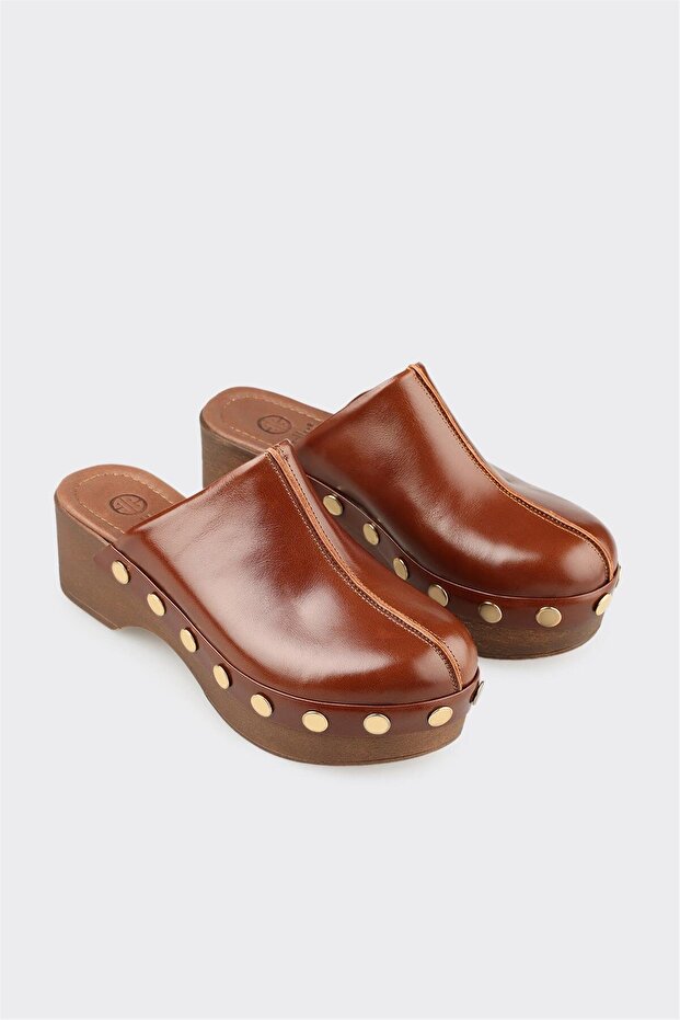 Taba Deri Kadın Terlik - 2