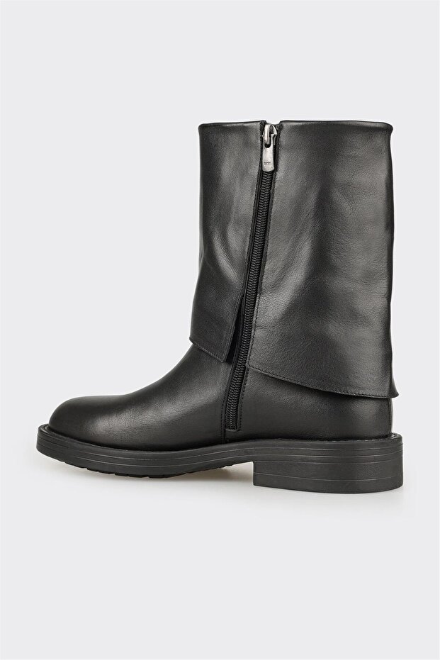 Siyah Deri Kadın Günlük Bot - 3