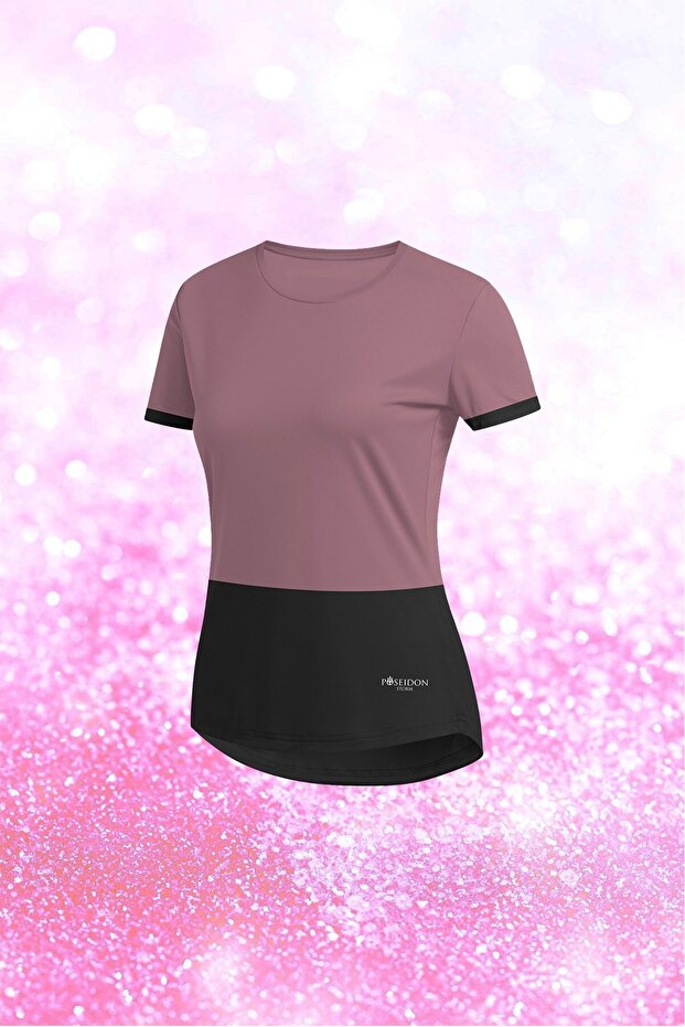 Plus Size Women's Dusty Rose Dri-Fit Comfortable Short Sleeve T-Shirt for Walking and Running 4Xl-10Xl