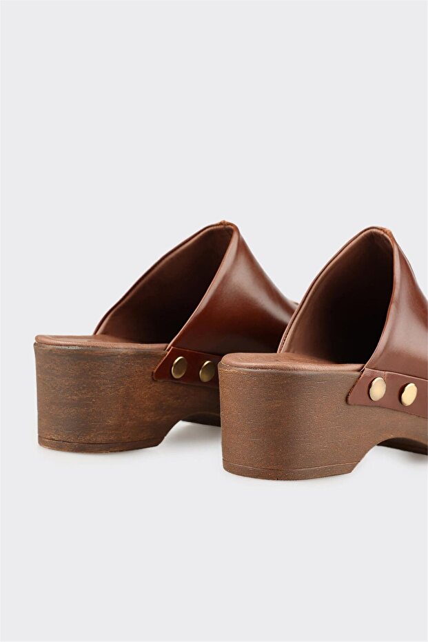 Taba Deri Kadın Terlik - 4