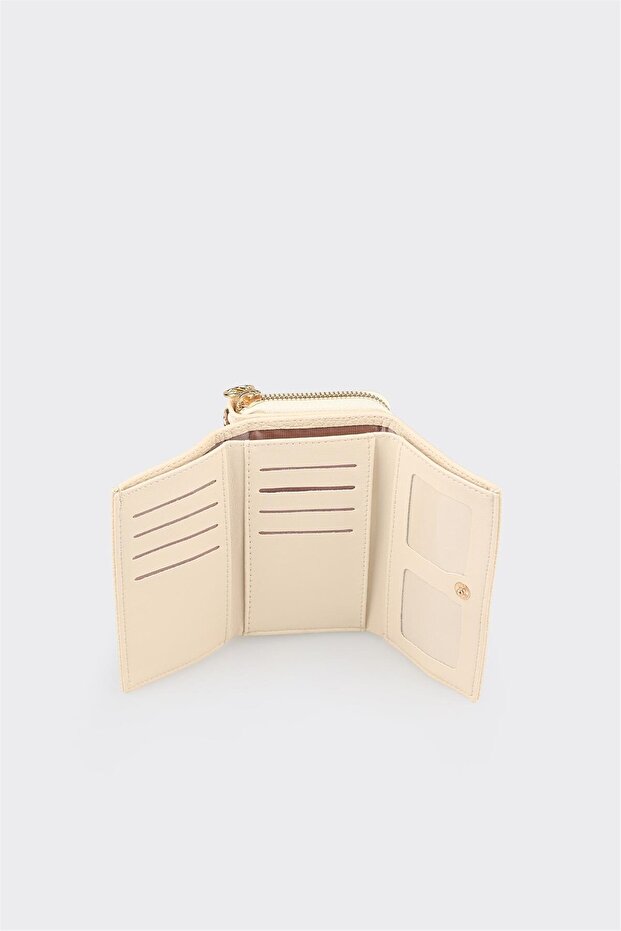 Ekru Kadın Cüzdan - 2