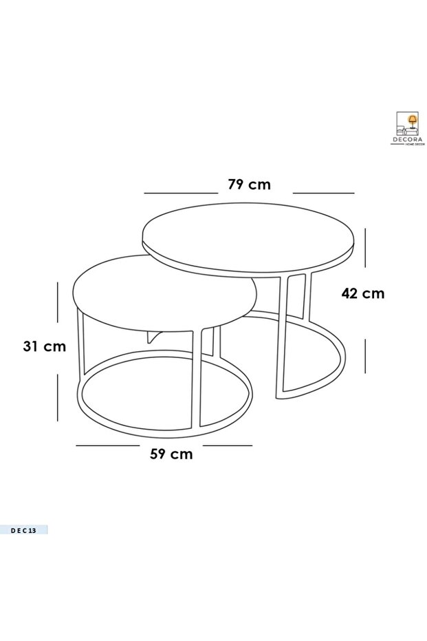 طقم طاولات قهوة قطعتين خشب - 2