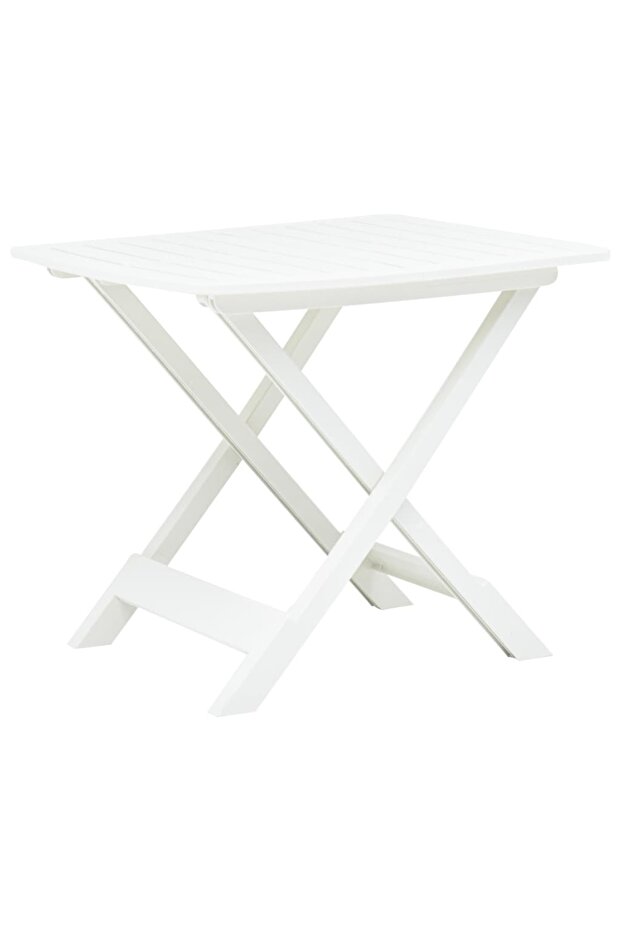 Folding Garden Table White 79x72x70 cm Plastic
