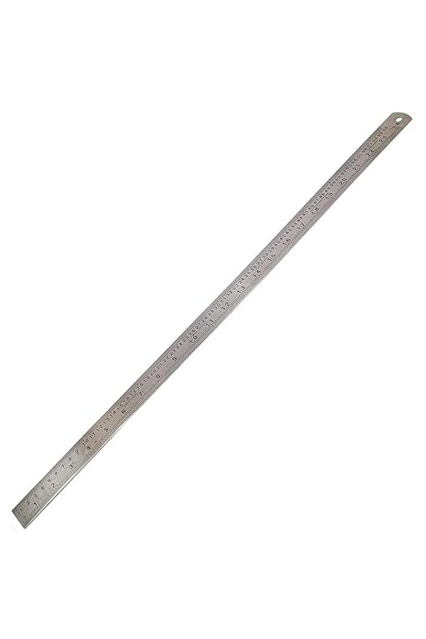 Uken Stainless Steel Ruler - Heavy-Duty 24 inch (60 cm) with Conversion Table