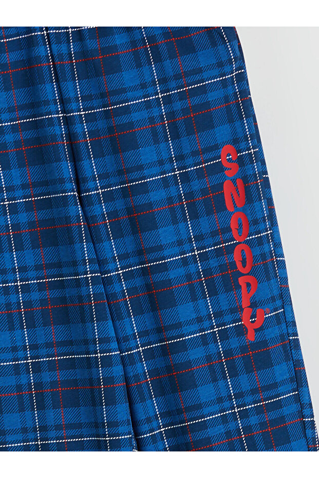 Peak Yeni Sezon Bisiklet Yaka Snoopy Baskılı Erkek Çocuk Pijama Takımı - 5