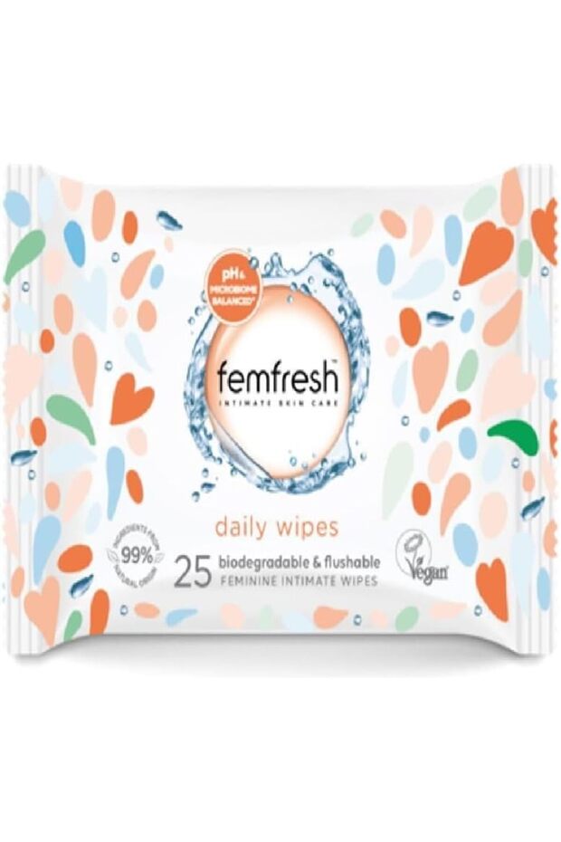 Intimate Daily Wipes, pH & Microbiome Balanced, Pack of 25