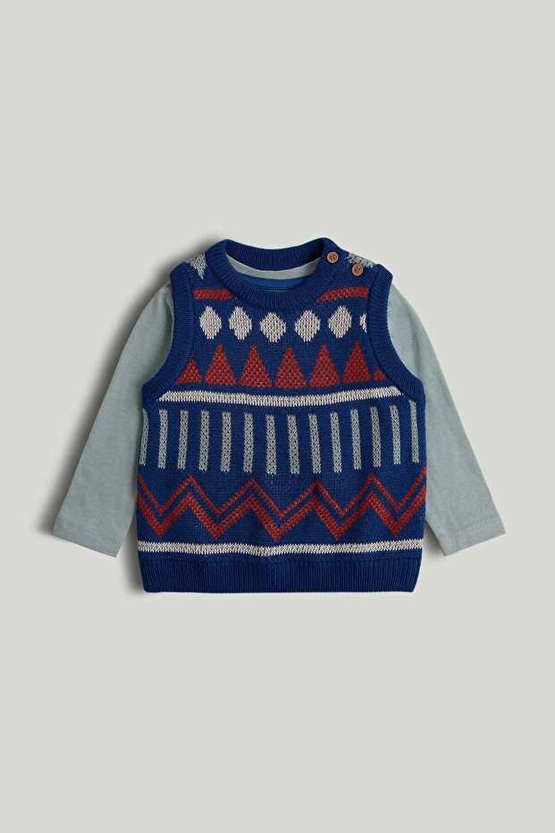 Knitted Tank Top and T-Shirt Set