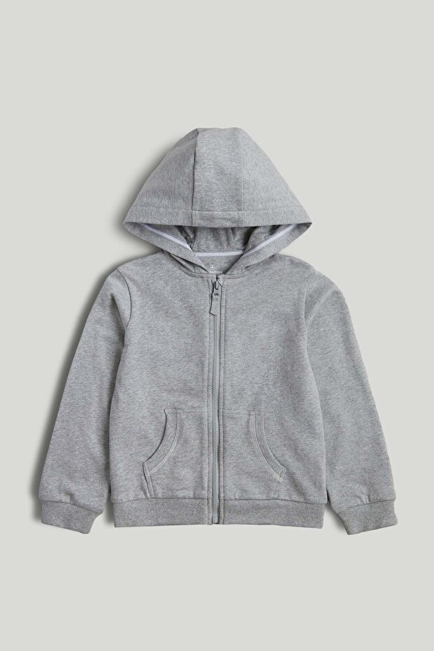Grey Zip-Up Hoodie