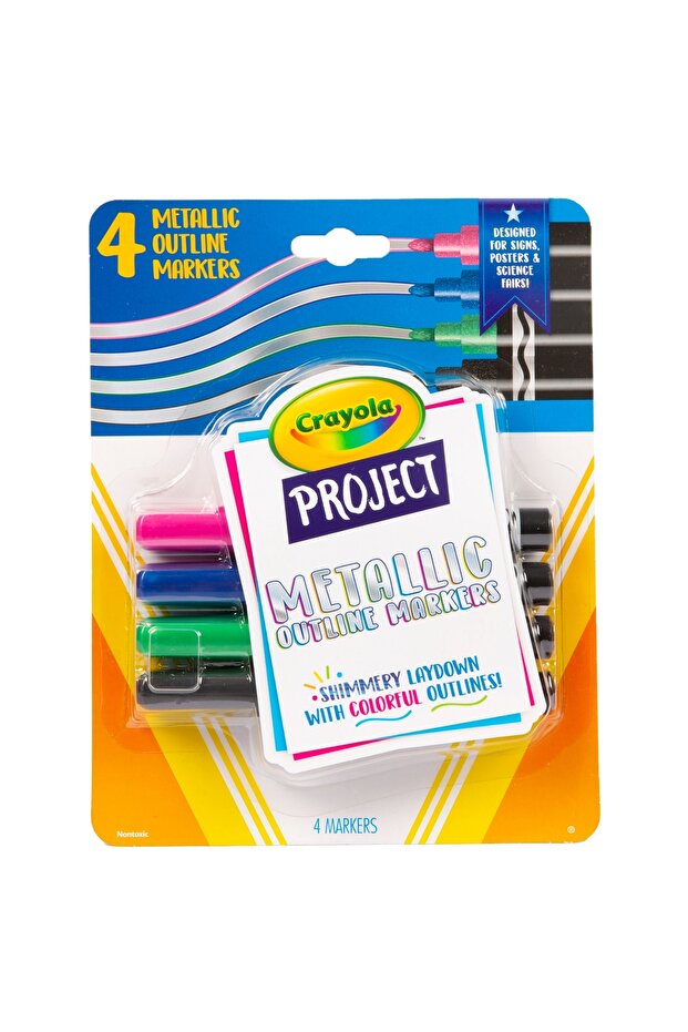 Project Metallic Outline Markers 4 Count - 1