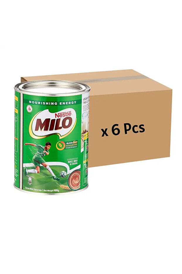 Milo Activ Go Cocoa Malt Beverage Powder In Tin- 6pcs of 400gms Bulk Pack (Please Note That D - 1