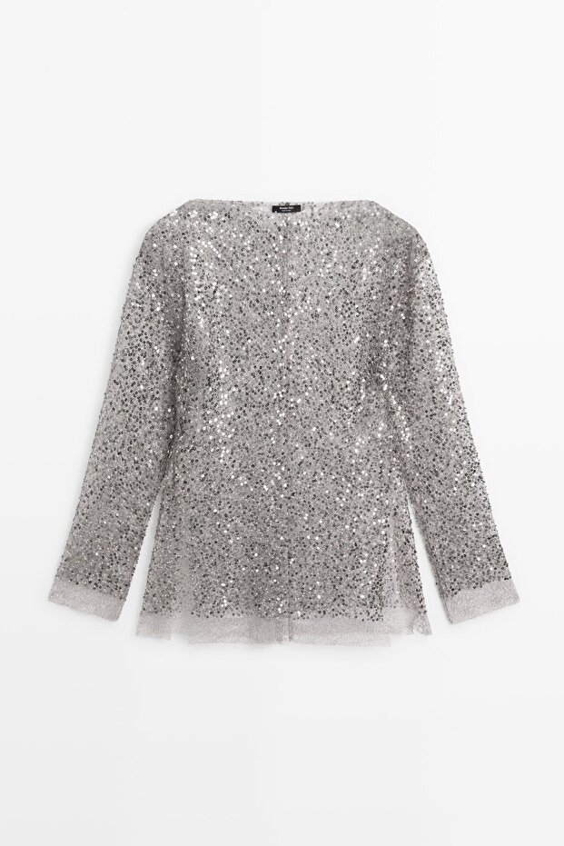 Degaje yaka pullu bluz - 5