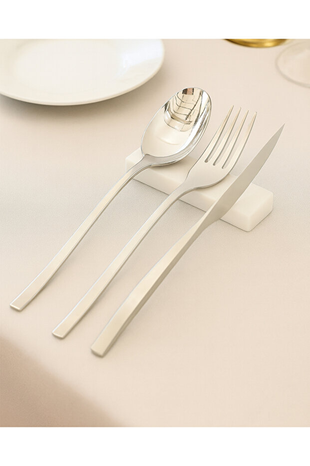 Set of 4 Marble Cutlery Stand | Cutlery Organizer | Cutlery Placemat