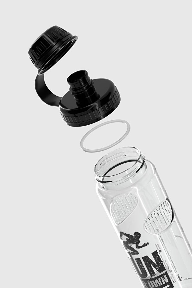 Aegean Script Patterned 750 ml Tritan Flask 912067 Black - 4