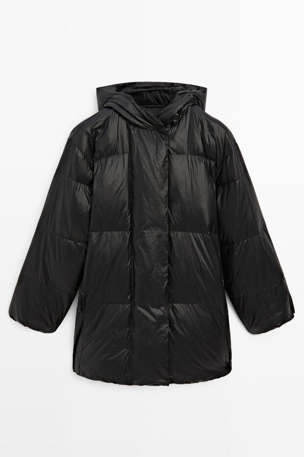 Kapüşonlu şişme mont - 5