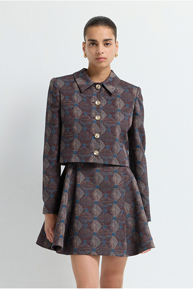 Crop Jakar Ceket - 1