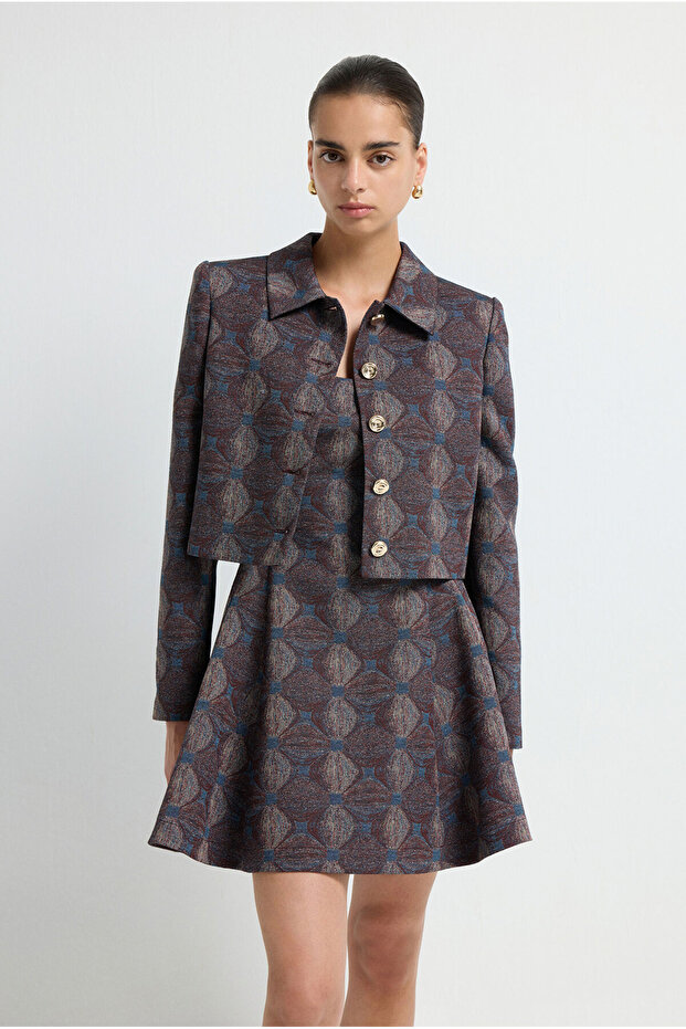 Crop Jakar Ceket - 6