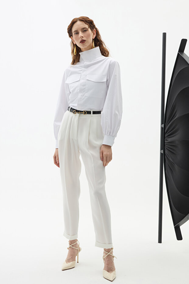 Hepburn White Pants - 4