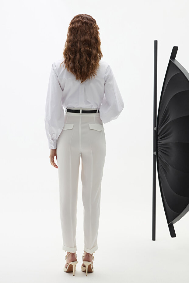 Hepburn White Pants - 8