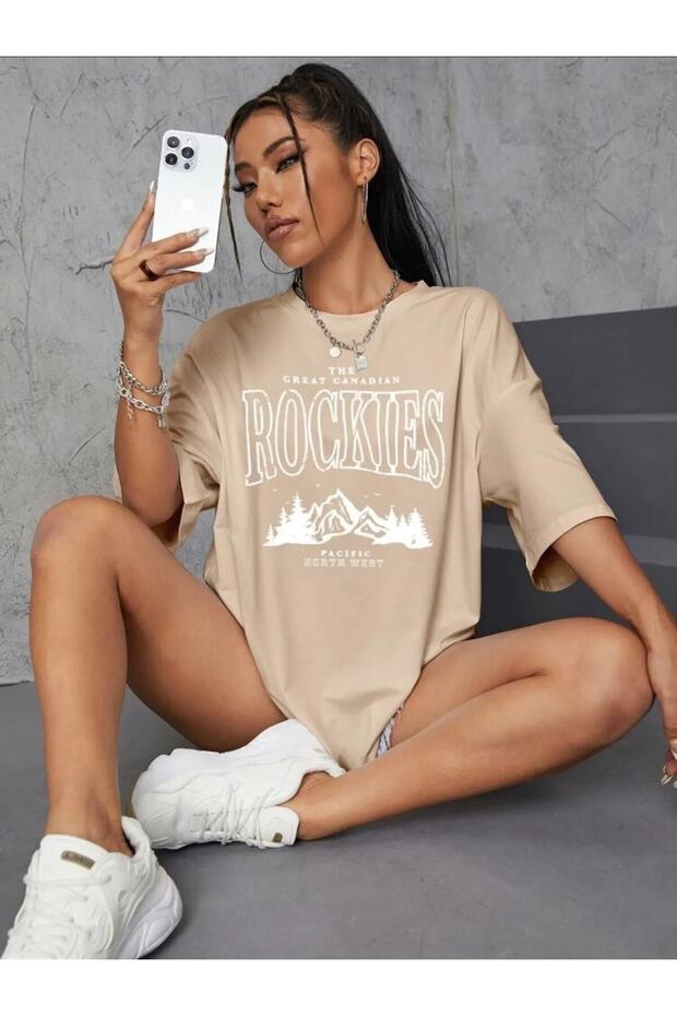 Rockies Printed Oversize Unisex T-shirt