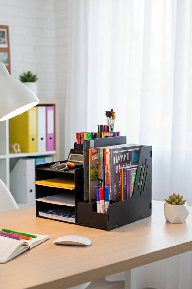 منظم متعدد الأغراض لسطح المكتب من Boxy A4، حامل أقلام لسطح المكتب