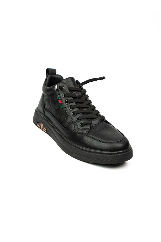 22206 Siyah Deri Erkek Klasik Bot - 1