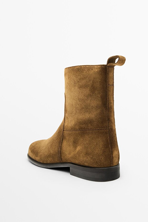 Fırçalanmış dokulu deri bot - 4