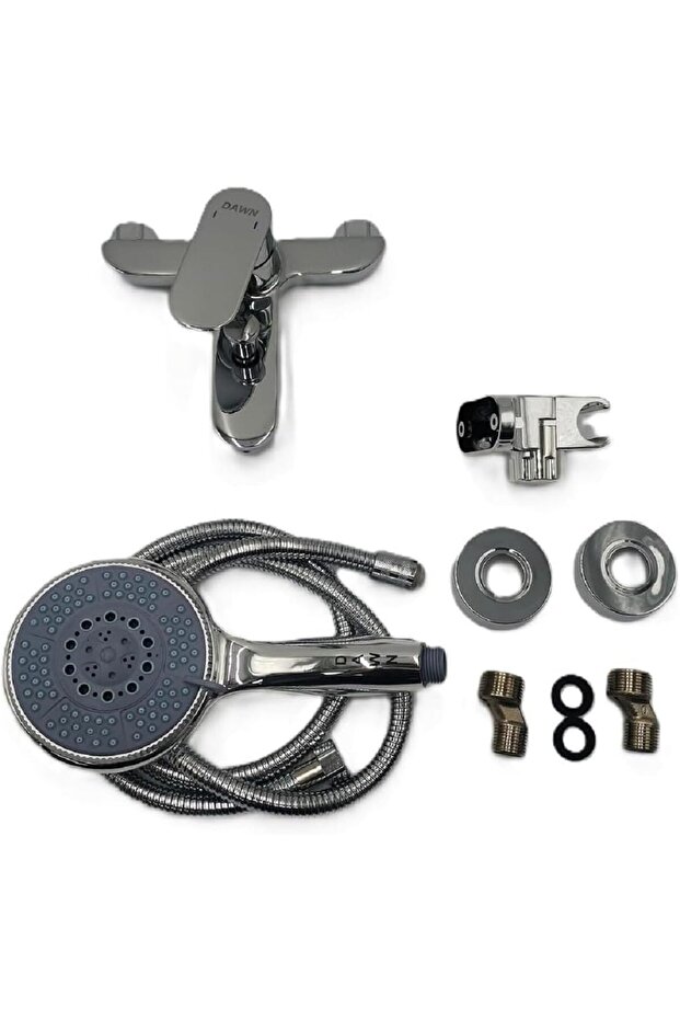 مجموعة دش فاخرة مثبتة على الحائط من الكروم مع رأس دش متعدد الوظائف D-N1 - 3