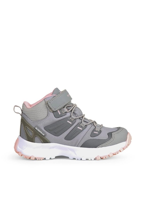 Orthopedic Girl's Grey/Pink Waterproof Boots Buck3005 Zyon High