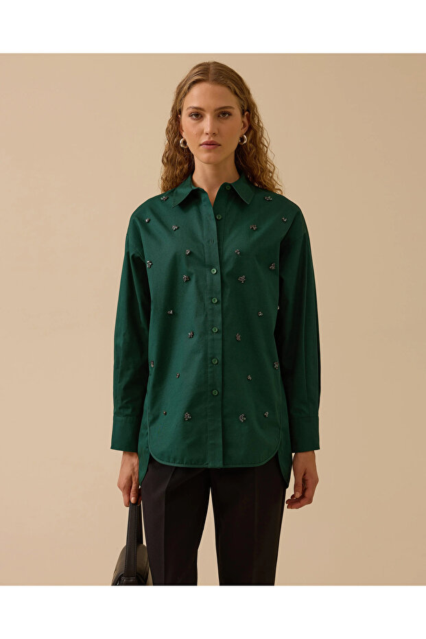 Taş İşlemeli Gömlek - 1