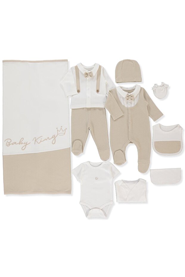 Jakarli Interlock Zibin Set 10 Pieces (Baby King/25) Beige