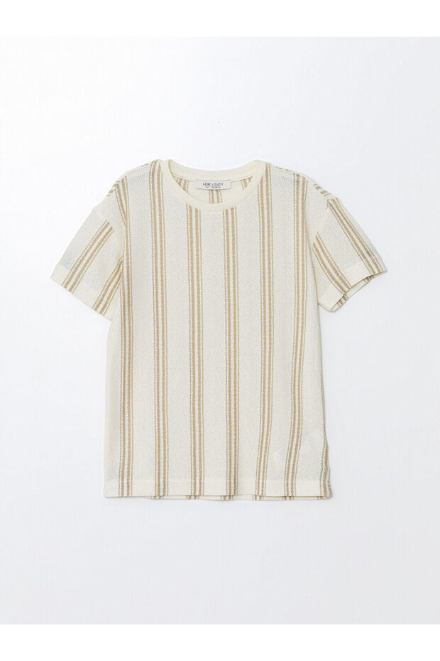 Crew Neck Striped Short Sleeve Boys' T-Shirt
