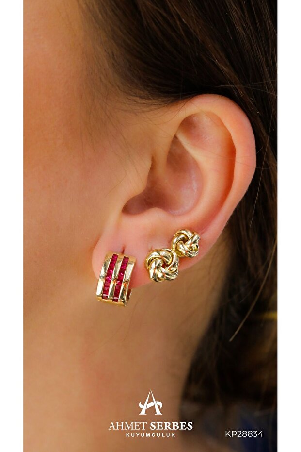 Eterna Taşlı Küpe - 2