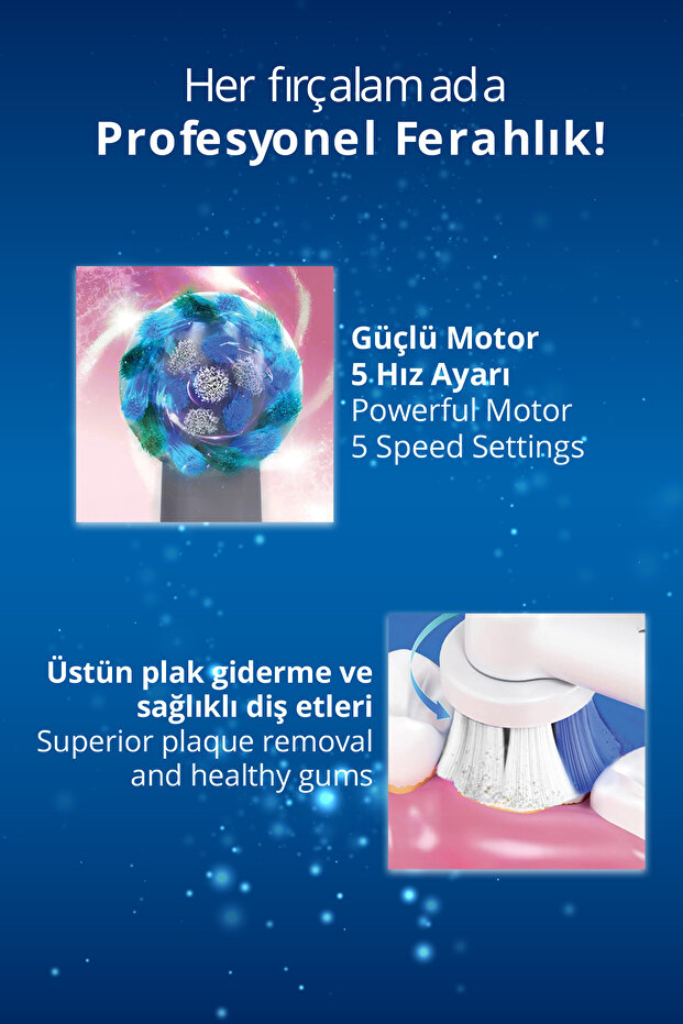 KTB-6540 Şarjlı Diş Fırçası | 5 Farklı Mod & LCD Ekran Siyah - 4