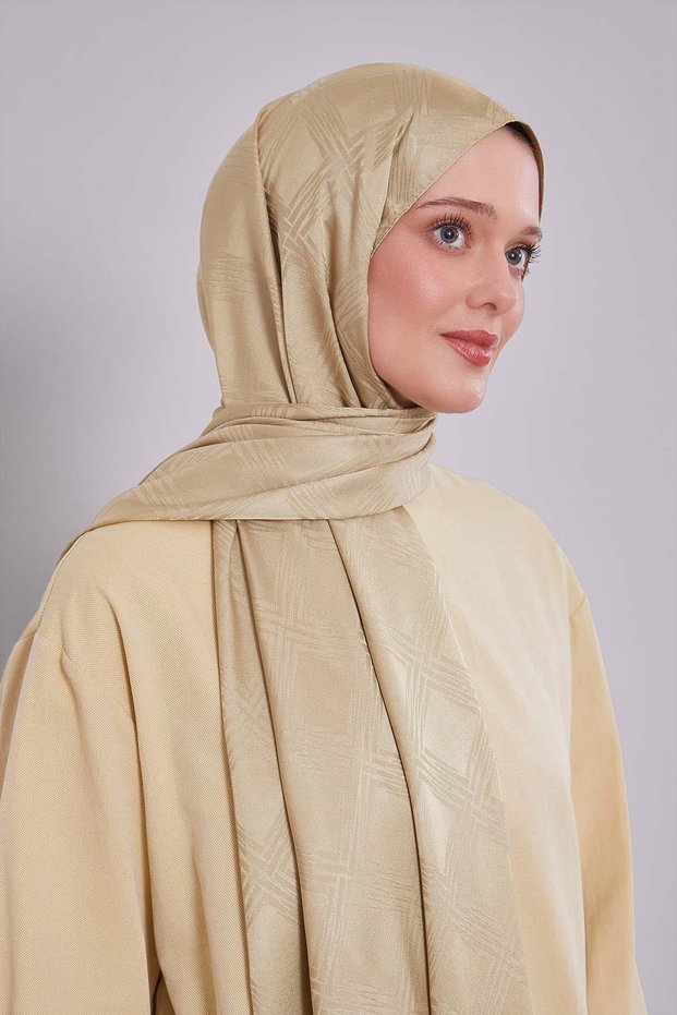 شال جاكار أخضر مخملي