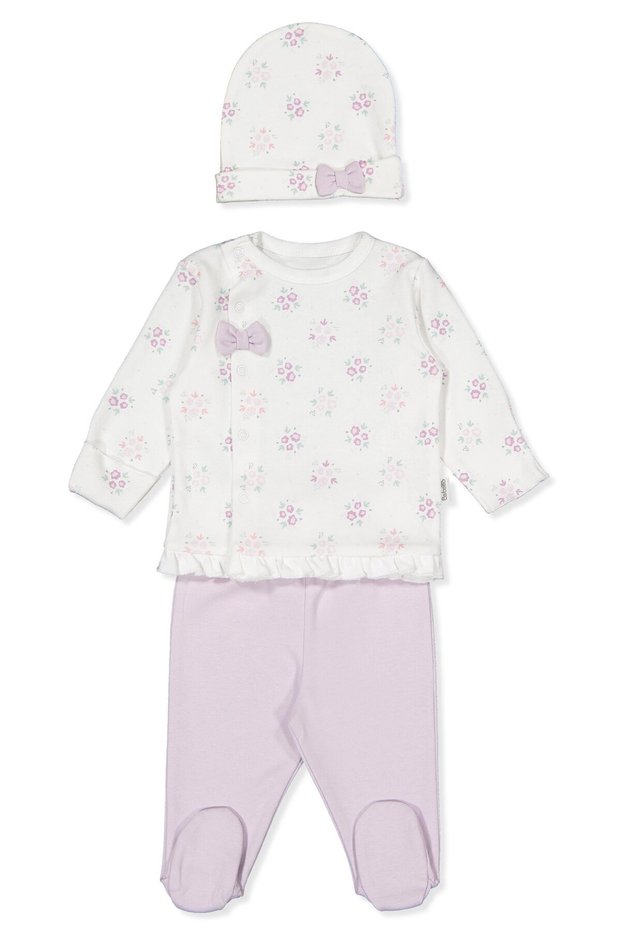 Interlock Zibin Set of 3 (Flowers/25) Lila