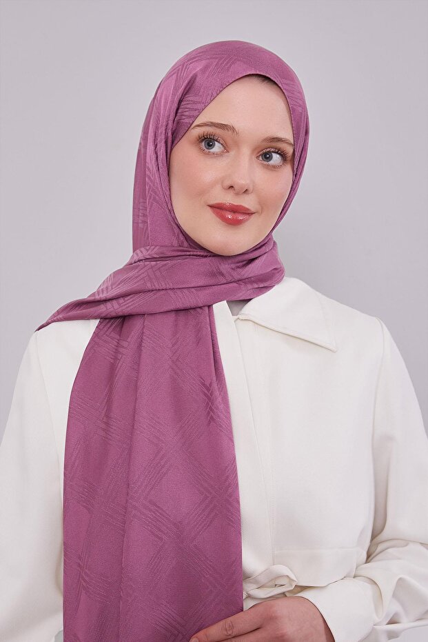 Pembe Jakar Şal - 3