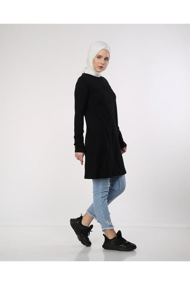Doğa Sade Basic Tunik - 06016-1.003 - Siyah - 5
