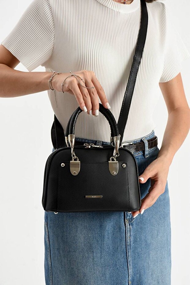 Women's 5-Compartment A-Quality Double Strap Lined Hand and Shoulder Bag Suitable for Daily Use