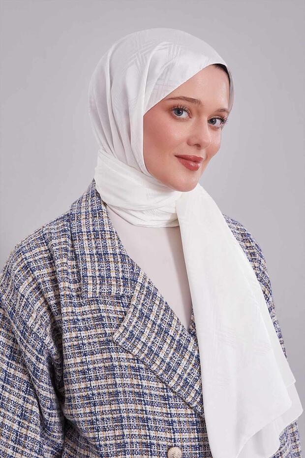 Beyaz Jakar Şal - 2