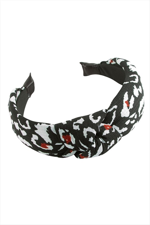 تاج على شكل فيونكة بنقشة الفهد - 1