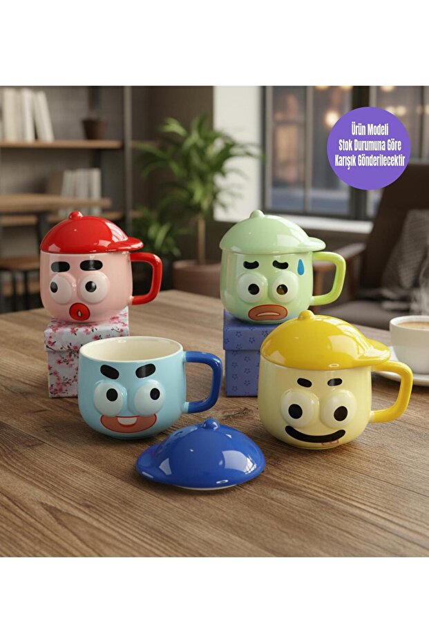 كوب سيراميك بتصميم الوجوه المبهجة - 1
