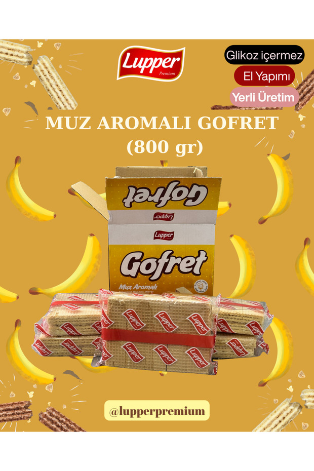 Muz Aromalı Gofret (800 gr)