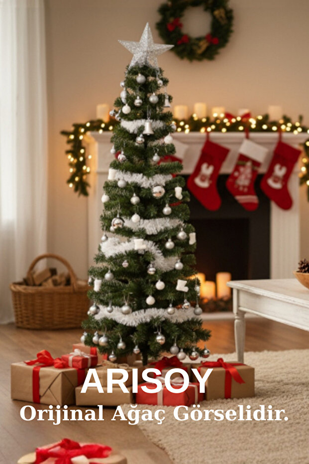ARISOY Yılbaşı Çam Ağacı 150 Cm 1 Kalite12 Lİ FİYONK SÜS