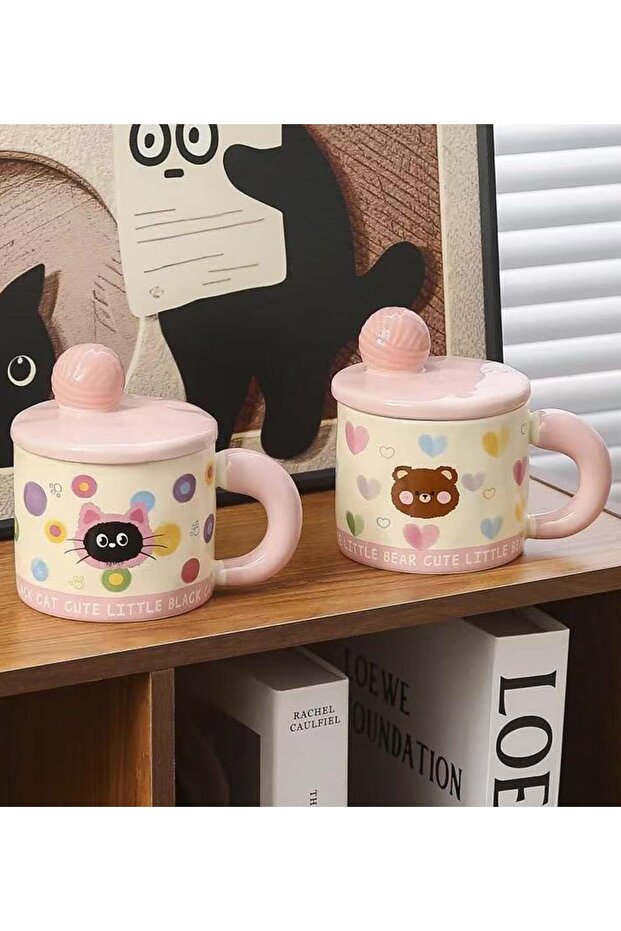 Sevimli Pati Temalı Seramik Kupa - 2