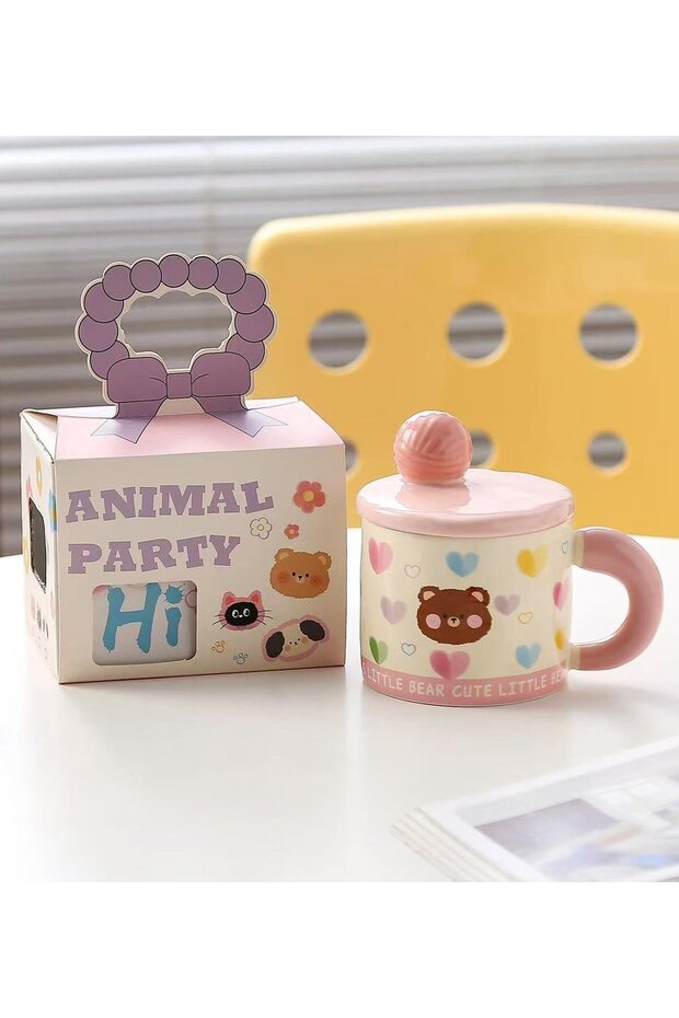 Sevimli Pati Temalı Seramik Kupa - 4